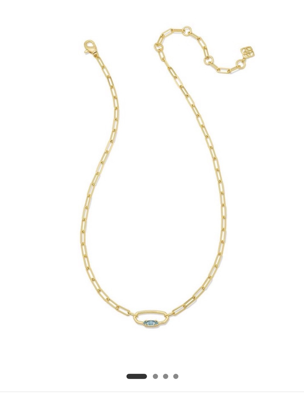 Kendra Scott Gold Necklace with Blue Stone Accent